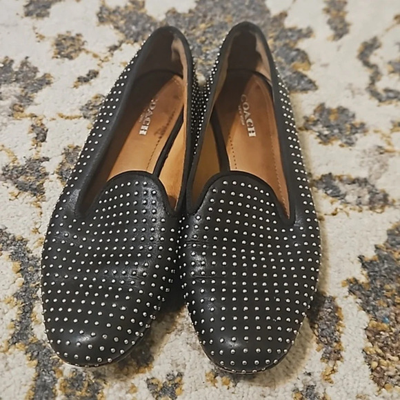 Coach Studded Leather Loafers - Picture 1 of 11